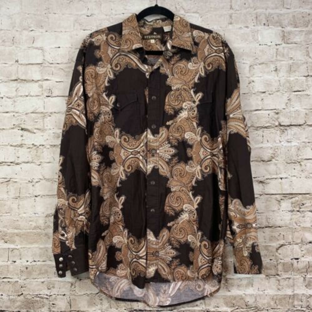 Stetson Mens Button Up Shirt Large